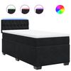 vidaXL Boxspring met matras fluweel zwart 1-persoons (alleen AU)