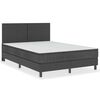 vidaXL Boxspring stof donkergrijs 160x200 cm