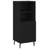 vidaXL Dressoir 34,5x34x90 cm bewerkt hout zwart