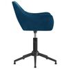 vidaXL Eetkamerstoelen draaibaar 6 st fluweel blauw