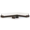 vidaXL 9-delige Loungeset met kussens poly rattan bruin