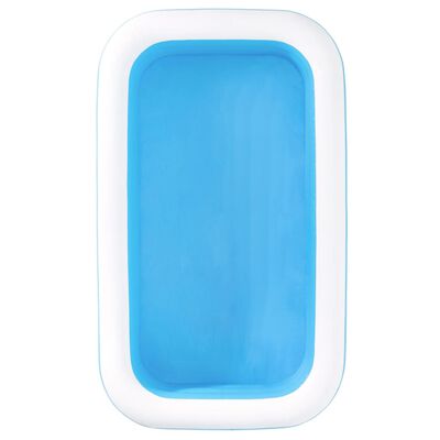 Bestway Gezinszwembad rechthoekig opblaasbaar 262x175x51cm blauw wit