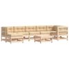 vidaXL Tuin loungeset 8 st Wasbruin Massief grenenhout