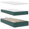 vidaXL Ottoman bed met matrassen 80x200cm fluweel donkergroen