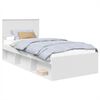 vidaXL Bedframe met hoofdeinde Wit 75 x 190 cm Bewerkt hout