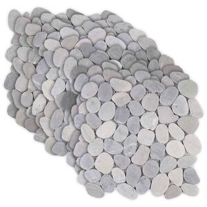 vidaXL Kiezeltegels Grijs 30 x 30 cm Rivierenkiezel