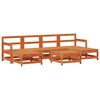 vidaXL Tuin loungeset 7 st Wasbruin Massief grenenhout