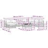 vidaXL Sofa-Sets 9 pcs Natuurlijk en Lichtgrijs Massief Acaciahout