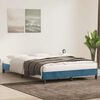 vidaXL Bedframe zonder matras 140x220 cm fluweel donkerblauw