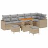 vidaXL Tuinbankenset 11 st 7-Aantal zitplaatsen Beige en Licht Grijs