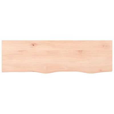 vidaXL Wastafelblad 100x30x(2-6) cm onbehandeld massief hout