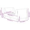 vidaXL Peuterbedframe met hoofdbord Lichtgrijs 70 x 140 cm Schapenstof