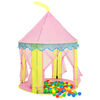 vidaXL Kinderspeeltent met 250 ballen 100x100x127 cm roze