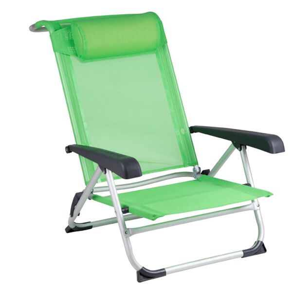 Bo-Camp Strandstoel aluminium groen 1204794