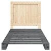 vidaXL Bedframe met hoofdbord massief grenenhout grijs 100x200 cm