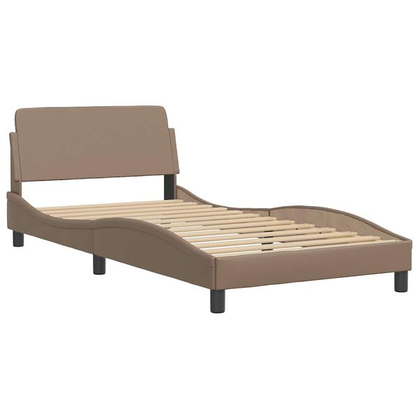 vidaXL Bedframe "Dover" kunstleer cappuccinokleurig 100x200 cm