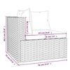 vidaXL 4-delige Loungeset met kussens poly rattan zwart
