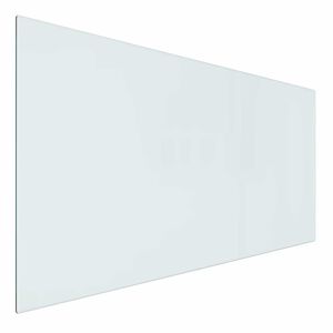 vidaXL Vuurplaats Glazen Plaat Transparant 100 x 50 cm Glas