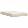 vidaXL Boxspring met matras stof cr&egrave;mekleurig 120x190 cm