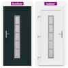vidaXL Voordeur Antracietkleurig 88 x 200 cm PVC