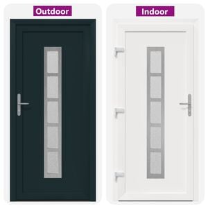 vidaXL Voordeur Antracietkleurig 88 x 200 cm PVC