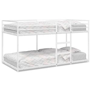 vidaXL Stapelbed zonder matras 75x190 cm staal wit