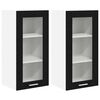 vidaXL Hangkast 2 pcs Zwart Eiken 40 x 31 x 80 cm Bewerkt hout