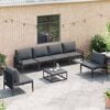 vidaXL Tuin Sofa Set Antraciet Staal