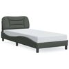 vidaXL Bedframe zonder matras "Hvar" 90x200 cm stof donkergrijs