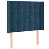 vidaXL Boxspring met matras en LED fluweel donkerblauw 90x200 cm