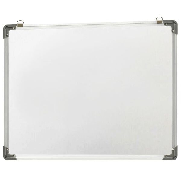 vidaXL Whiteboard magnetisch 90x60 cm staal wit