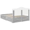vidaXL Bedframe met hoofdeinde Grijs Sonoma 150 x 200 cm Bewerkt hout