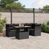 vidaXL 5-delige Loungeset met kussens poly rattan grijs