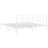 vidaXL Bedframe met hoofdbord metaal wit 180x200 cm