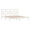 vidaXL Bedframe massief grenenhout wit 200x200 cm