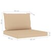 vidaXL 4-delige Loungeset met beige kussens