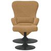 vidaXL Egg Chair met Voetsteun Bruin 63 x 73 x 90 cm Fluweel