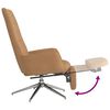 vidaXL Relaxstoel met voetensteun microvezelstof taupe