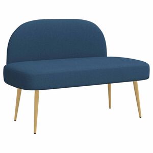 vidaXL Beklede bank met rugleuning Blauw 110 x 60 x 76 cm