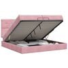 vidaXL Ottoman bed met matras met hoofdeinde Roze 200 x 200 cm Fluweel