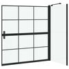 vidaXL Bad Douchescreen Zwart en transparant 116 x 68 x 128 cm