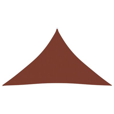 vidaXL Zonnescherm driehoekig 5x5x6 m oxford stof terracottakleurig