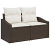vidaXL Tuin Sofa Set met opslag 8 pcs Bruin Poly riet