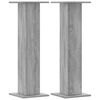 vidaXL Speakerstandaards 2 st 30x30x95 cm bewerkt hout grijs sonoma