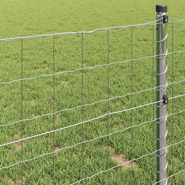 vidaXL Euro Hek Zilver 1.4 x 10 m Warmverzinkt ijzer