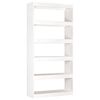 vidaXL Boekenkast/kamerscherm 80x30x167,4 cm massief grenenhout wit
