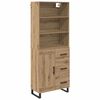 vidaXL Hoge kast 2 pcs Artisan Eiken 69,5 x 34 x 180 cm Bewerkt hout