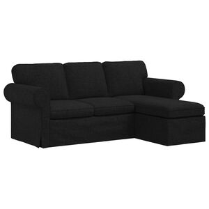 vidaXL Bank Zwart 195 x 138 x 80 cm Stof