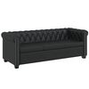 vidaXL Driezitsbank Chesterfield-stijl kunstleer zwart