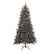 vidaXL Kunstkerstboom met 300 LED Groen 210 cm PVC en Plastic en Staal